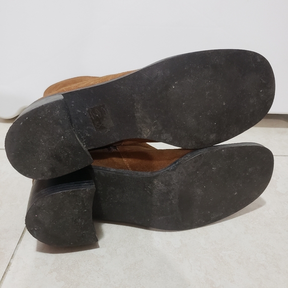 Nine West James brown chunky heel booties - Picture 4 of 7